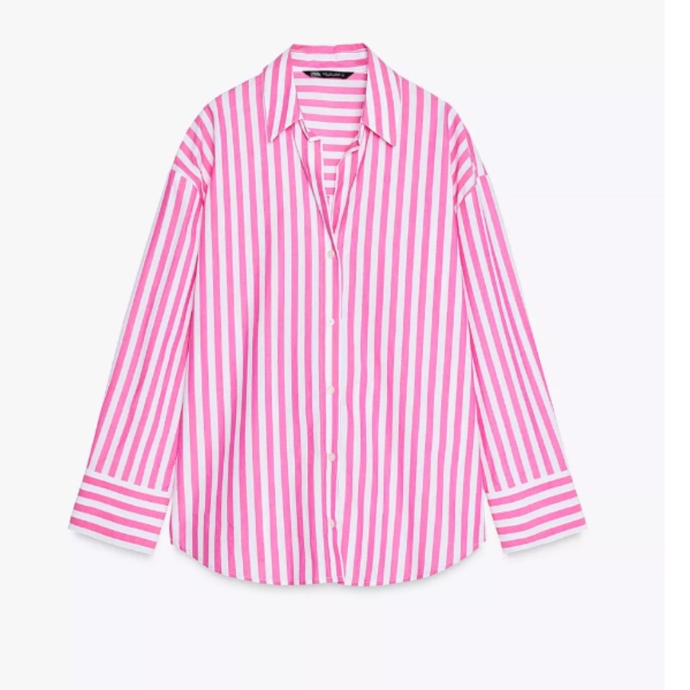 Striped poplin shirt